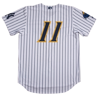 2017 Gleyber Torres Game Used Trenton Thunder Jersey Photomatched To 9 Games Including First AA Home Run And First Professional Grand Slam (Team LOA & Resolution Photomatching)